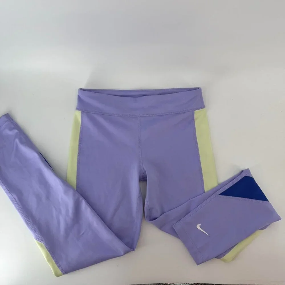 Nike Big Girls Dri-Fit One Leggings Large Light Purple Large - Picture 3 of 4